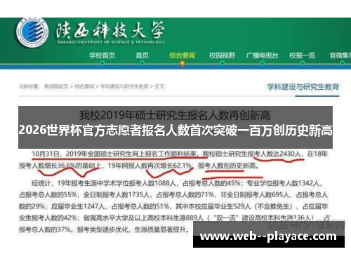 2026世界杯官方志愿者报名人数首次突破一百万创历史新高 2026世界杯官方志愿者报名人数首次突破一百万创历史新高